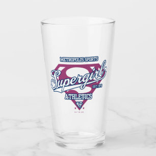 Supergirl Metropolis Sports Athletics Graphic Glass