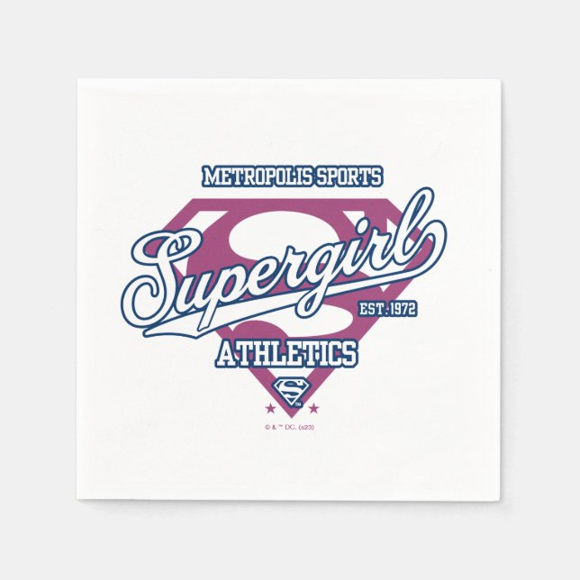 Supergirl Metropolis Sports Athletics Graphic Napkin (Front)