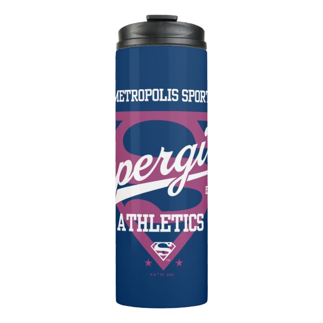 Supergirl Metropolis Sports Athletics Graphic Thermal Tumbler (Front)