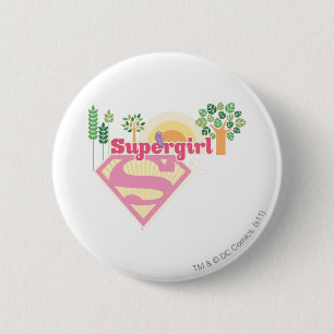 Supergirl Nature Logo 6 Cm Round Badge