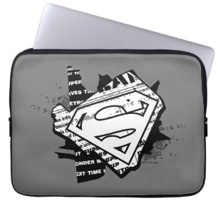 Supergirl Newsprint S-Shield Laptop Sleeve