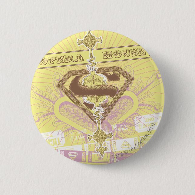Supergirl Opera House Yellow 6 Cm Round Badge (Front)