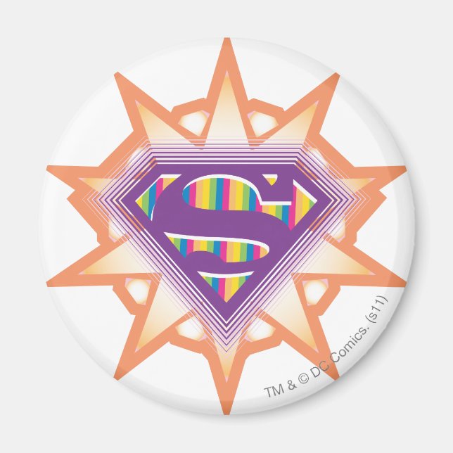 Supergirl Orange Starburst Magnet (Front)