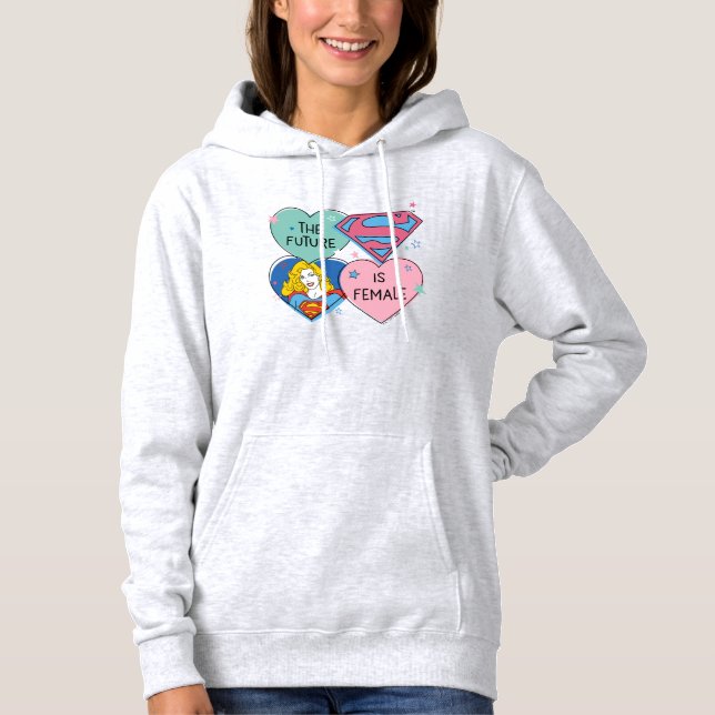 Supergirl Out of This World Retro Graphic Hoodie (Front)