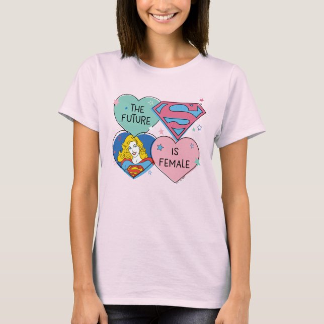 Supergirl Out of This World Retro Graphic T-Shirt (Front)