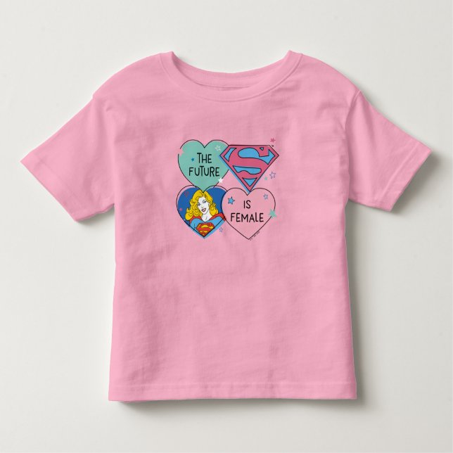 Supergirl Out of This World Retro Graphic Toddler T-Shirt (Front)