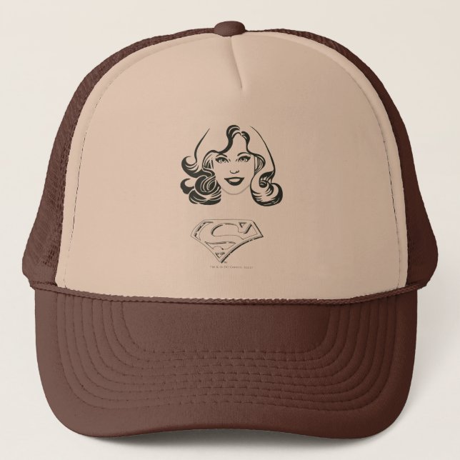 Supergirl Outline 1 Trucker Hat (Front)