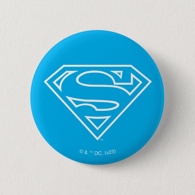 Supergirl Outline S-Shield 6 Cm Round Badge (Front)