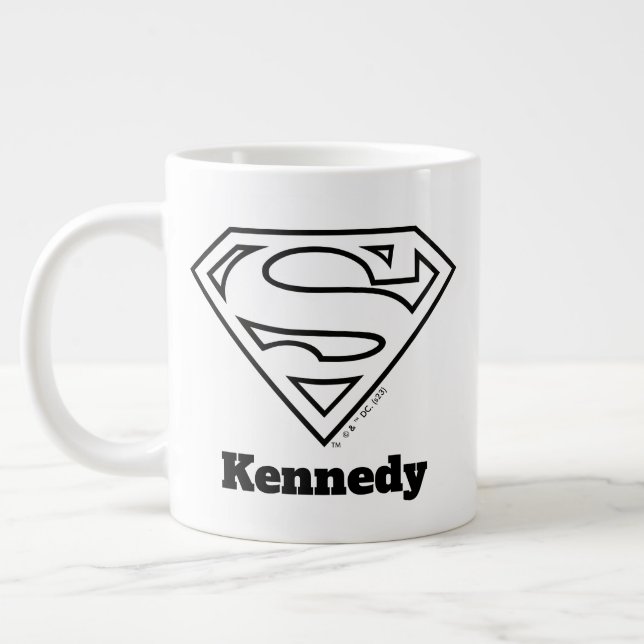 Supergirl Outline S-Shield Large Coffee Mug (Left)