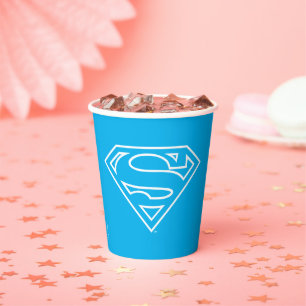 Supergirl Outline S-Shield Paper Cups