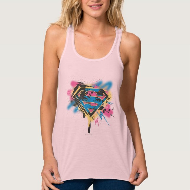 Supergirl Paint and Spills Singlet (Front)