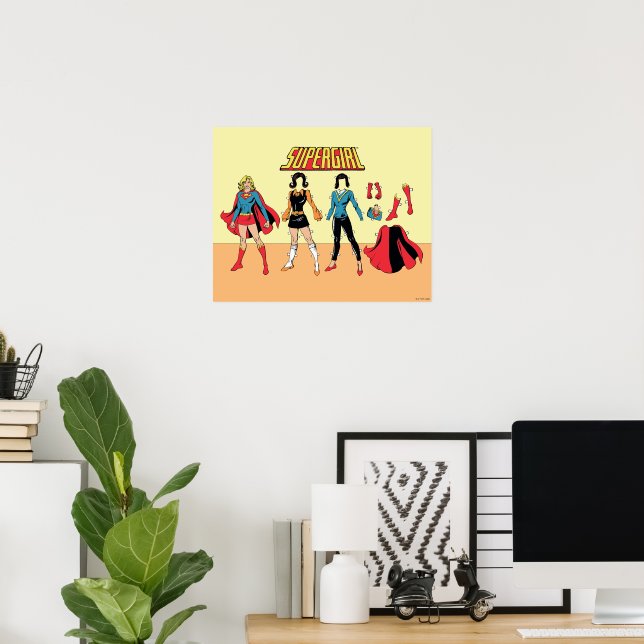 Supergirl Paper Doll Graphic Poster (Home Office)