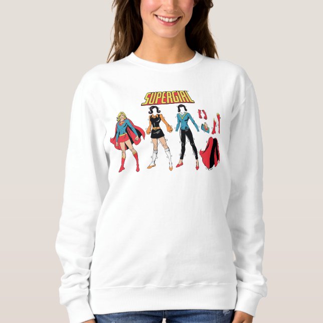 Supergirl Paper Doll Graphic Sweatshirt (Front)