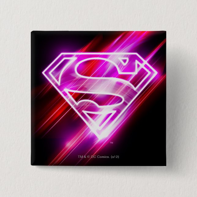 Supergirl Pink 15 Cm Square Badge (Front)