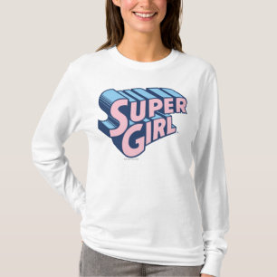 Supergirl Pink and Blue Logo T-Shirt