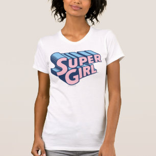 Supergirl Pink and Blue Logo T-Shirt