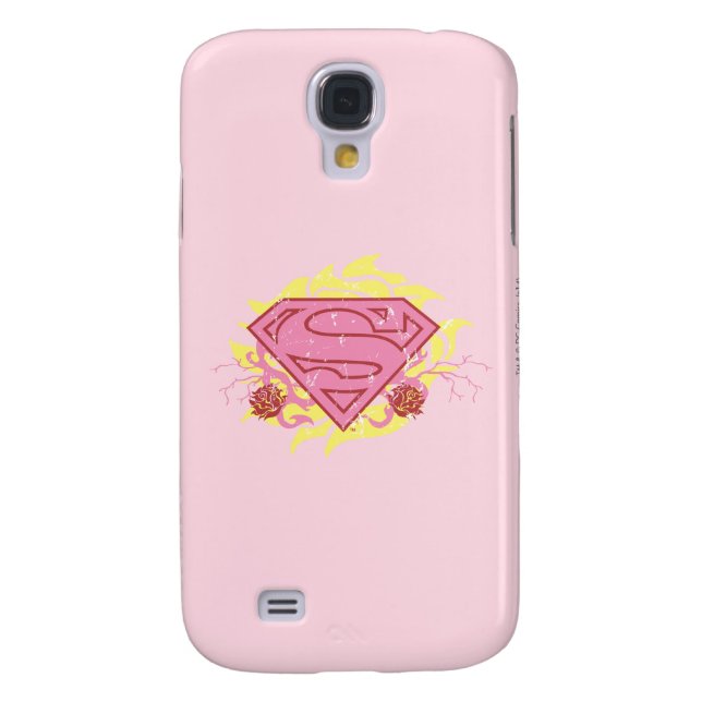 Supergirl Pink Flowers Case-Mate Samsung Galaxy Case (Back)