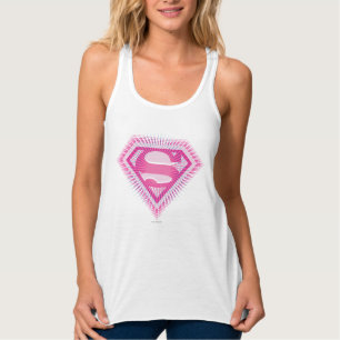 Supergirl Pink Logo Singlet