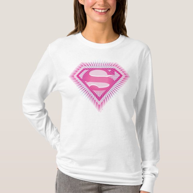 Supergirl Pink Logo T-Shirt (Front)