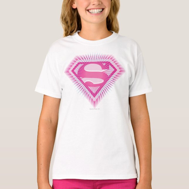 Supergirl Pink Logo T-Shirt (Front)