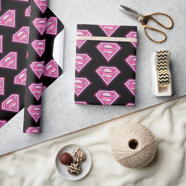 Supergirl Pink Logo Wrapping Paper (Crafts)