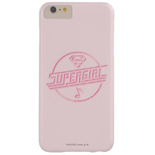 Supergirl Pink Music Note Barely There iPhone 6 Plus Case