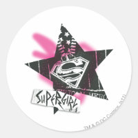 Supergirl Pink Spray Paint Star