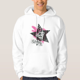 Supergirl Pink Spray Paint Star Hoodie