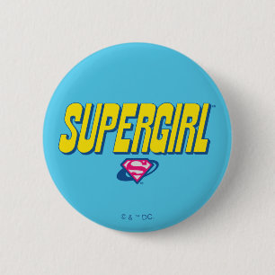 Supergirl Pop Logo 6 Cm Round Badge
