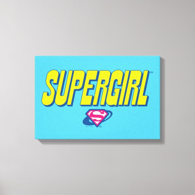 Supergirl Pop Logo Canvas Print (Front)