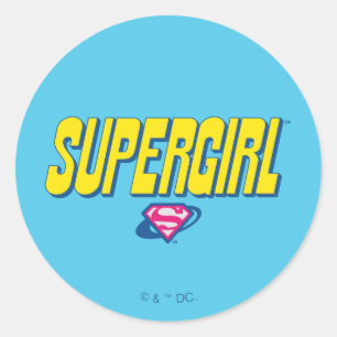 Supergirl Pop Logo Classic Round Sticker