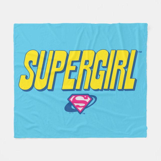 Supergirl Pop Logo Fleece Blanket (Front (Horizontal))