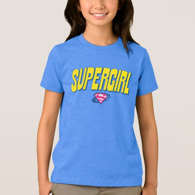 Supergirl Pop Logo Tri-Blend Shirt (Front)