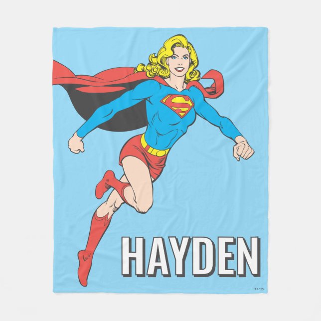 Supergirl Pose 1 Fleece Blanket (Front)