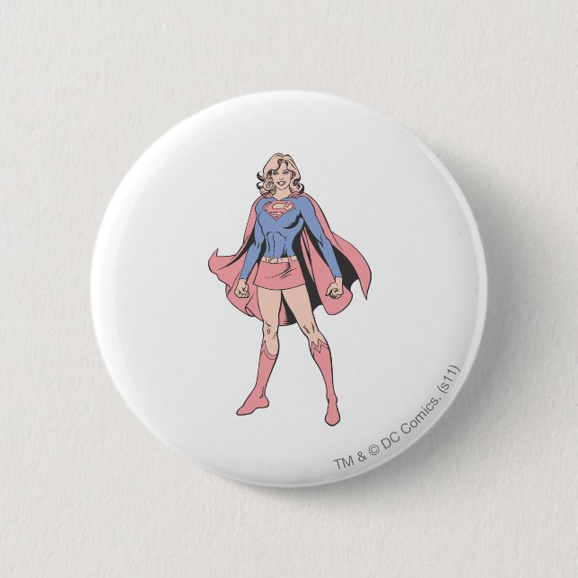 Supergirl Pose 3 6 Cm Round Badge (Front)