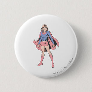 Supergirl Pose 3 6 Cm Round Badge