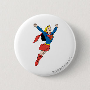 Supergirl Pose 6 Cm Round Badge