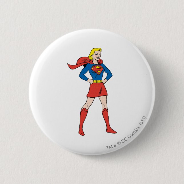 Supergirl Pose 7 6 Cm Round Badge (Front)