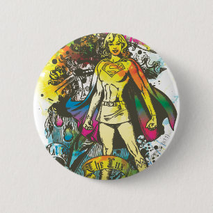 Supergirl Pose The Lux 6 Cm Round Badge
