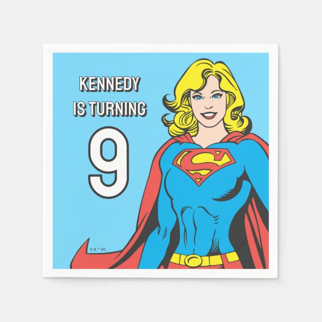 Supergirl Poses Napkin (Front)