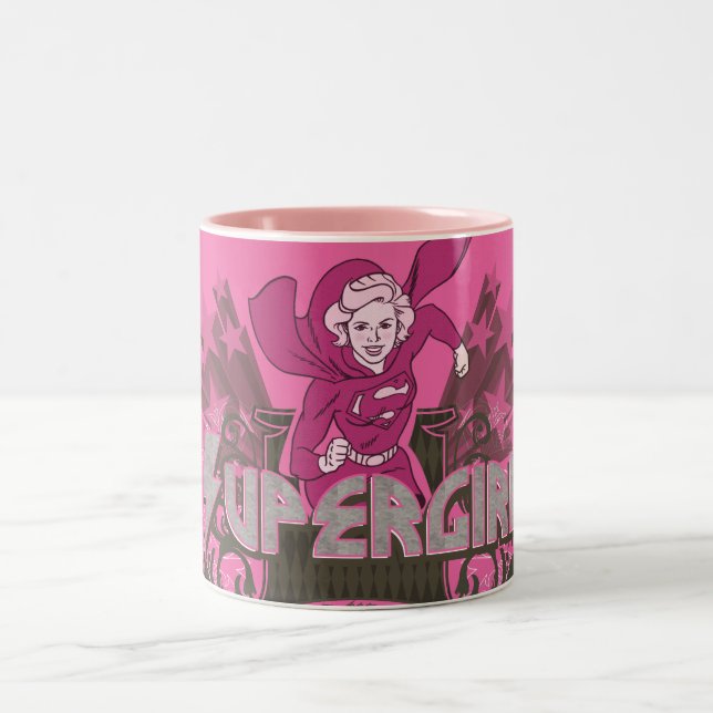 Supergirl Power 2 Two-Tone Coffee Mug (Center)