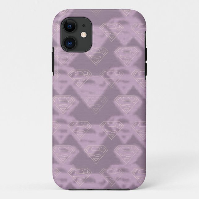Supergirl Purple Halftone Logo Case-Mate iPhone Case (Back)