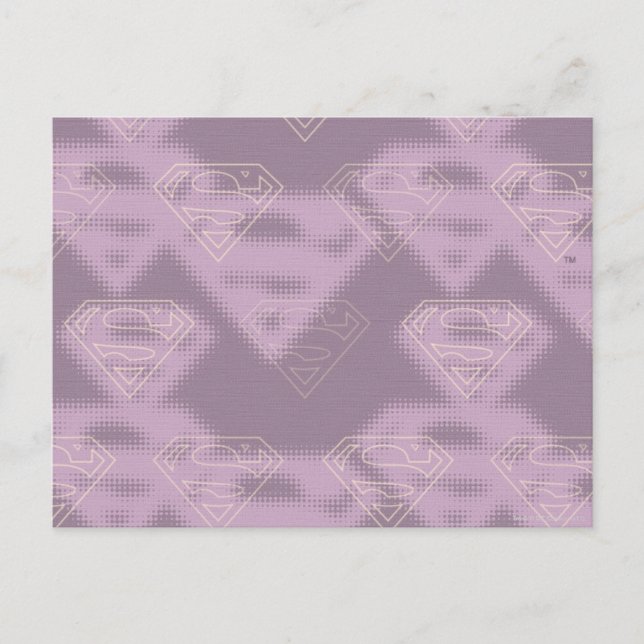 Supergirl Purple Halftone Logo Postcard (Front)