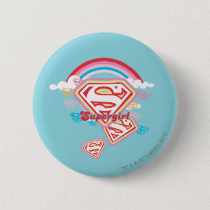 Supergirl Rainbow 6 Cm Round Badge