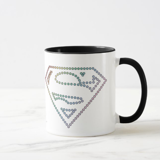 Supergirl Rainbow Outline Logo Mug (Right)