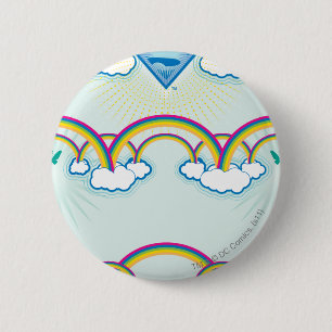 Supergirl Rainbow Pattern 6 Cm Round Badge