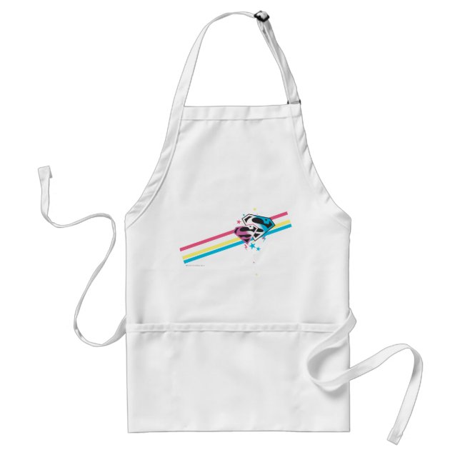 Supergirl Rainbow Stripes Standard Apron (Front)