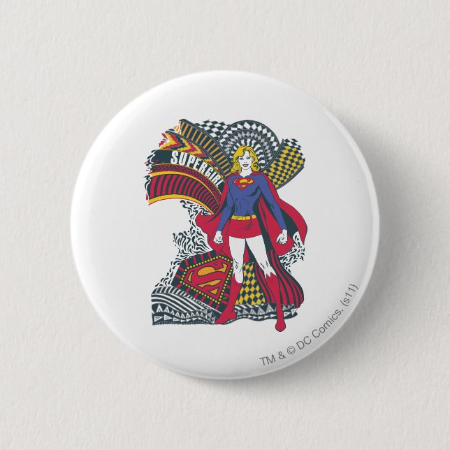 Supergirl Random World 1 6 Cm Round Badge (Front)