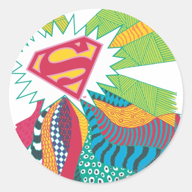 Supergirl Random World 3 Classic Round Sticker (Front)