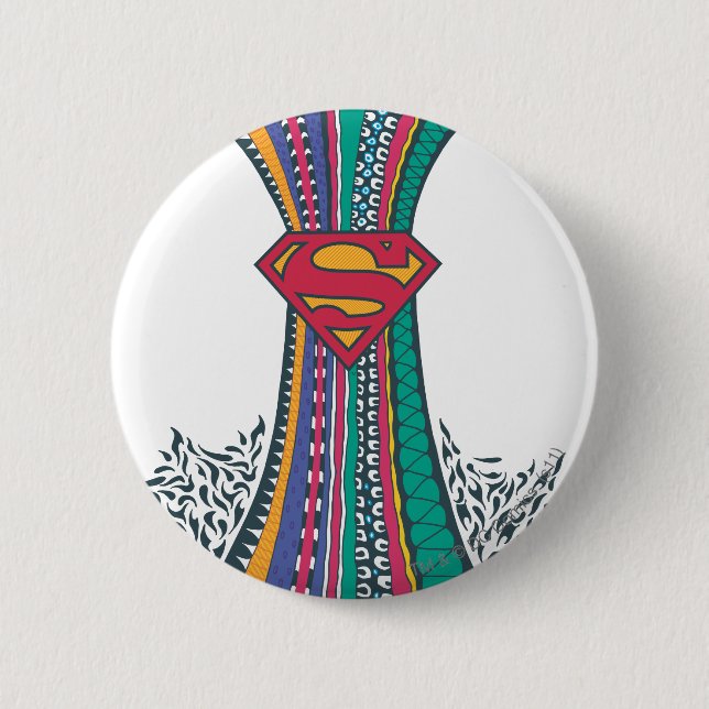 Supergirl Random World 4 6 Cm Round Badge (Front)
